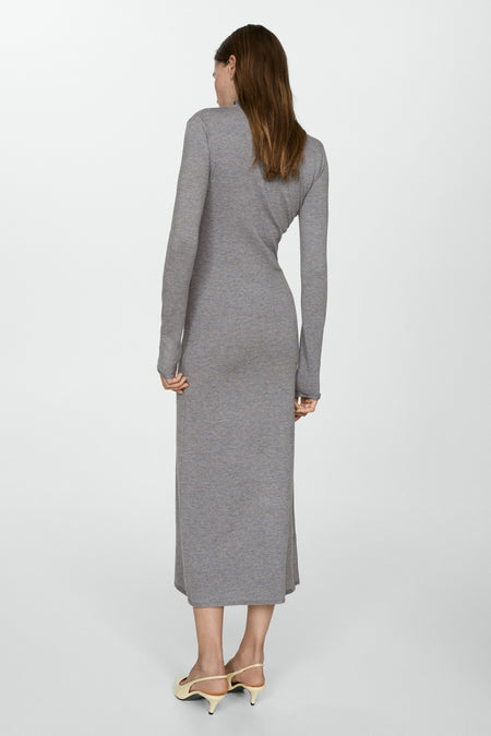 Kleedje met lange mouwen - bruin