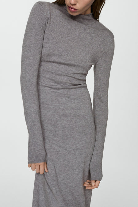 Kleedje met lange mouwen - bruin