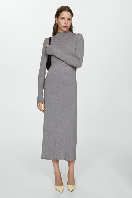 Kleedje met lange mouwen - bruin