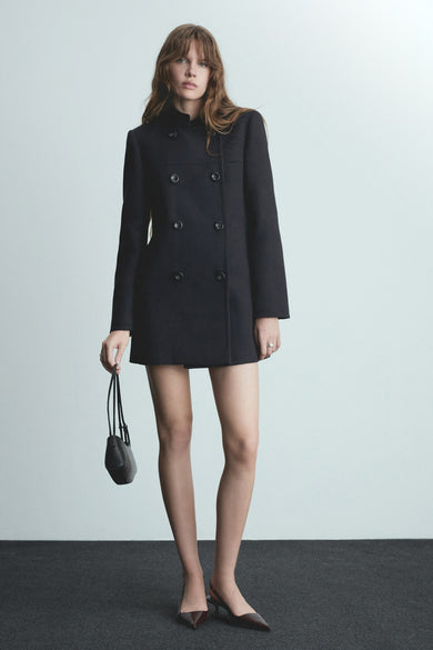 Veste longue Bleu - Mango