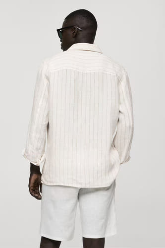 Hemd met lange mouwen - beige