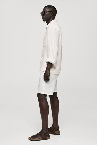 Hemd met lange mouwen - beige