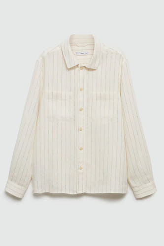 Hemd met lange mouwen - beige