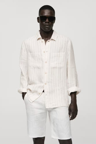 Hemd met lange mouwen - beige