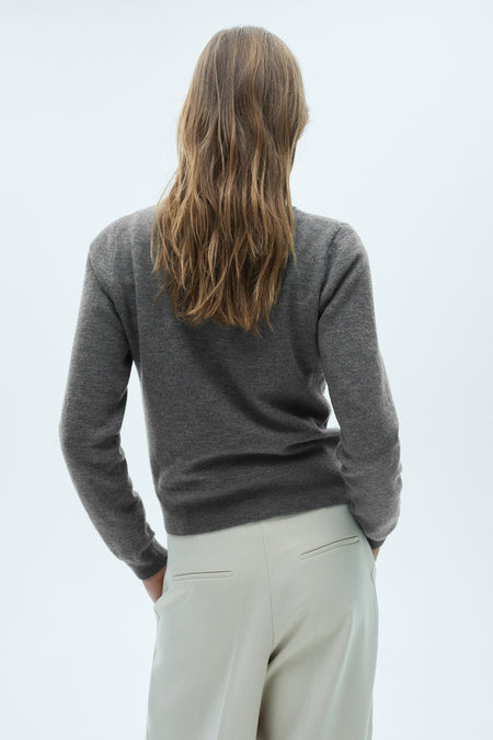 Pull met ronde hals - Grijs