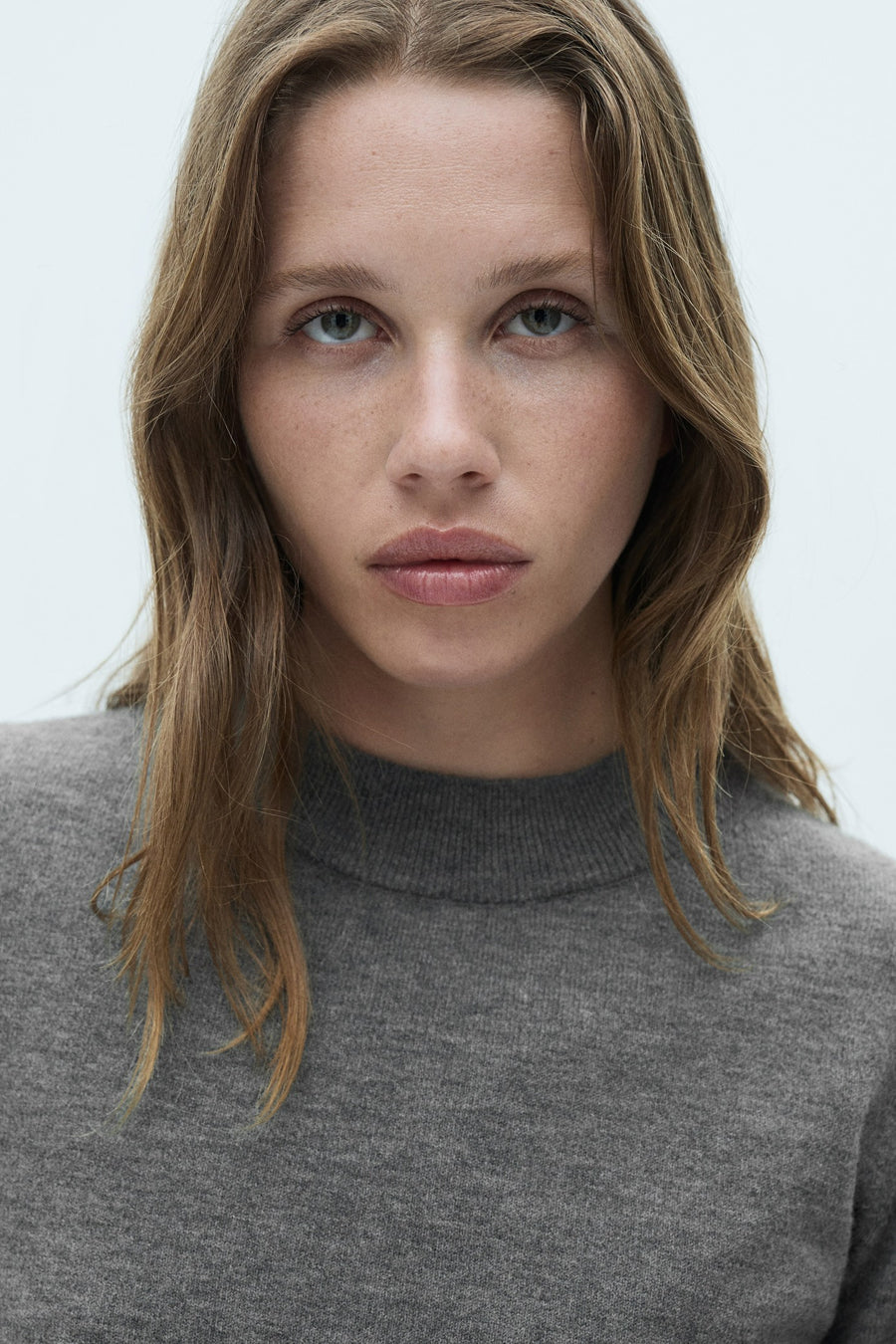 Pull met ronde hals - Grijs - MANGO