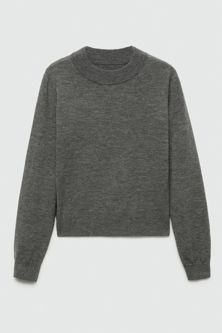 Pull met ronde hals - Grijs