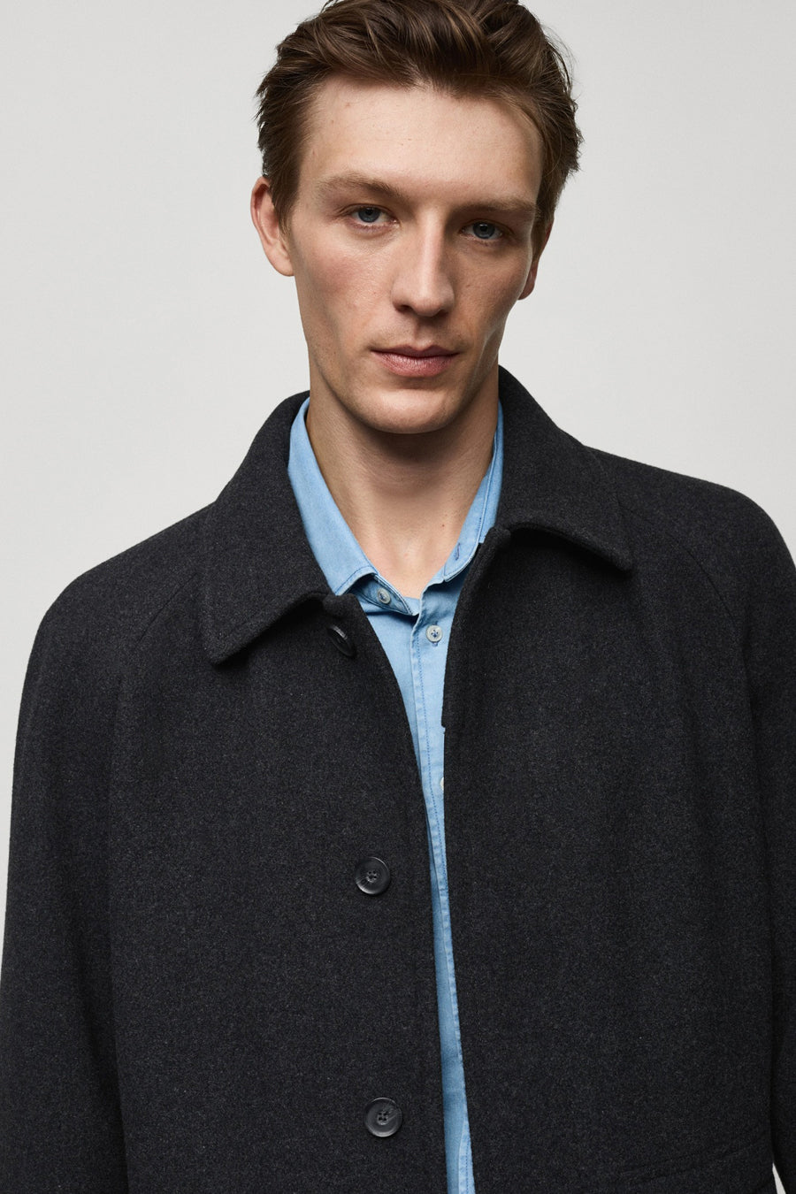 Lange jas - zwart - MANGO