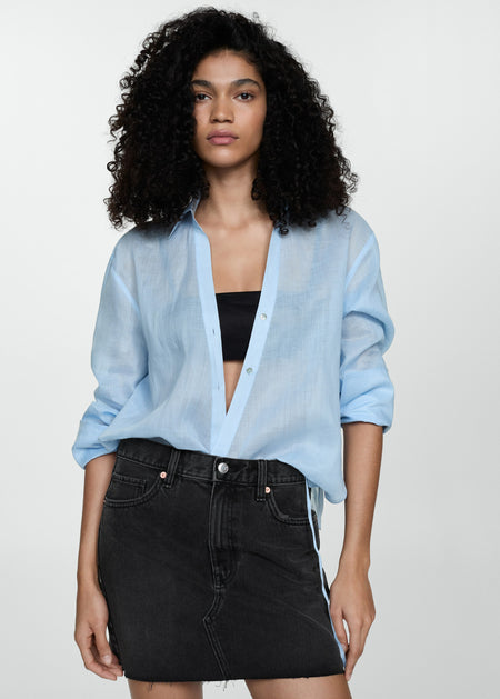 Korte rok - black denim