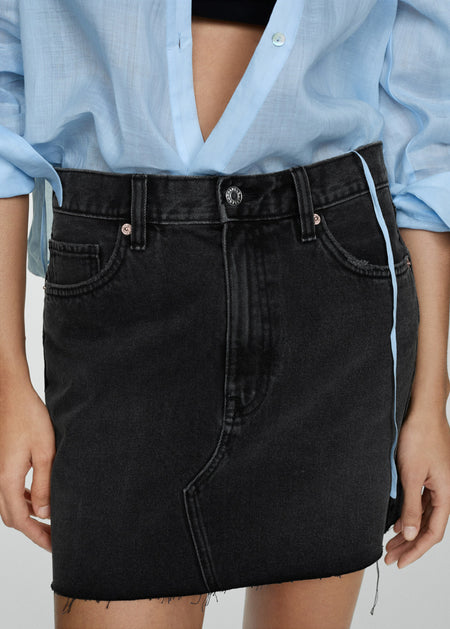 Korte rok - black denim