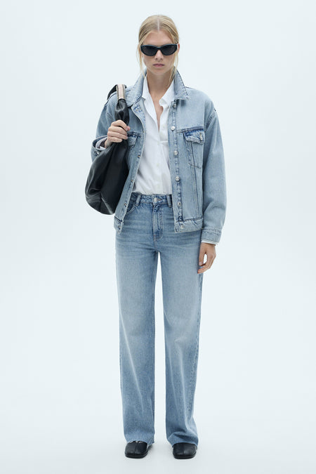 Jeans wide Blauw - Mango