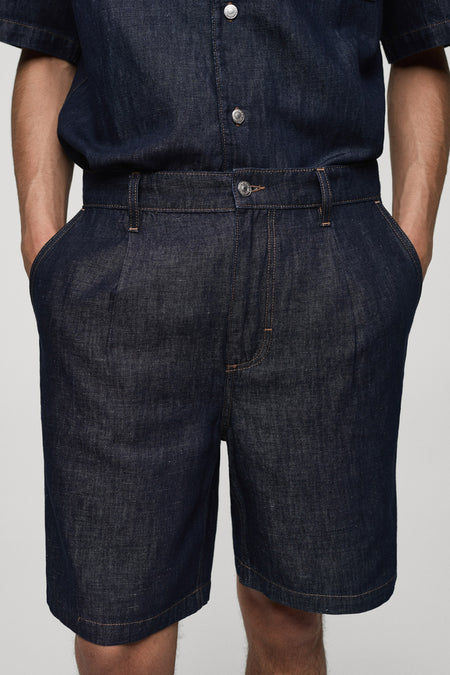 Short - mid blue denim