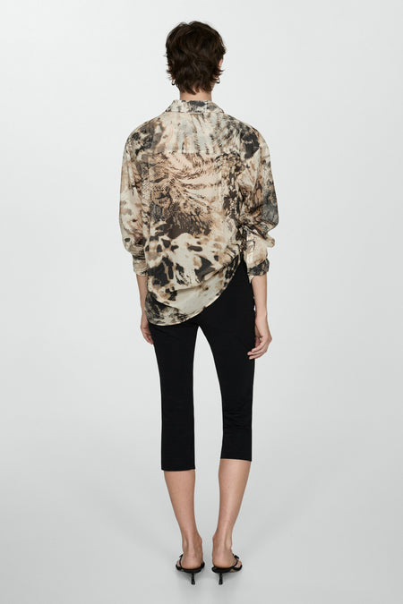 Blouse met lange mouwen - beige