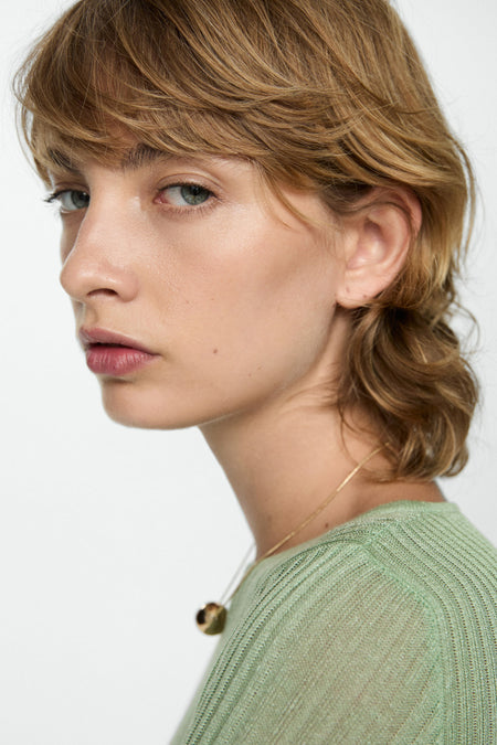 Pull met ronde hals - groen