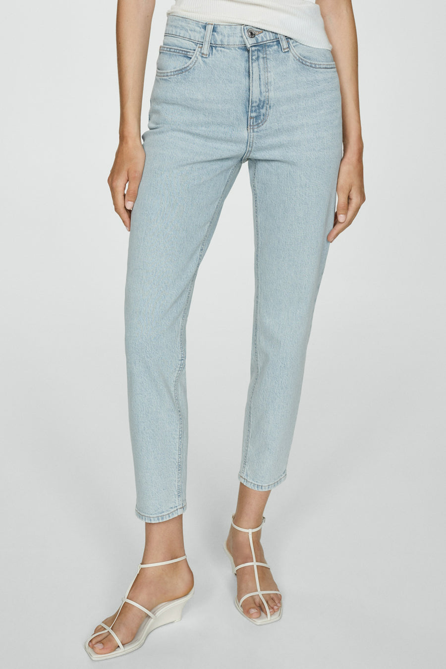 Mom Jeans Light blue denim - Mango