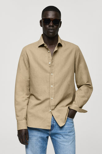 Hemd met lange mouwen - groen - MANGO