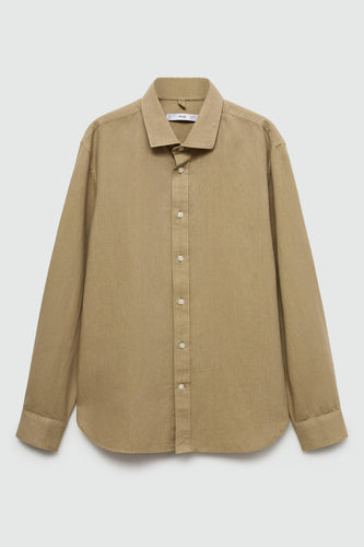 Hemd met lange mouwen - groen - MANGO