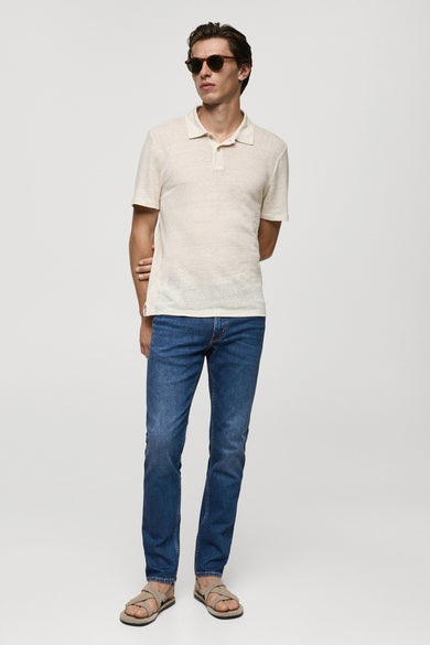 Jeans slim Dark blue denim - Mango