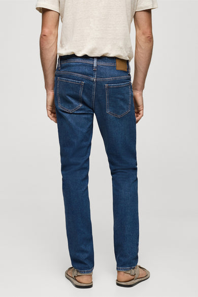 Jeans slim Dark blue denim - Mango