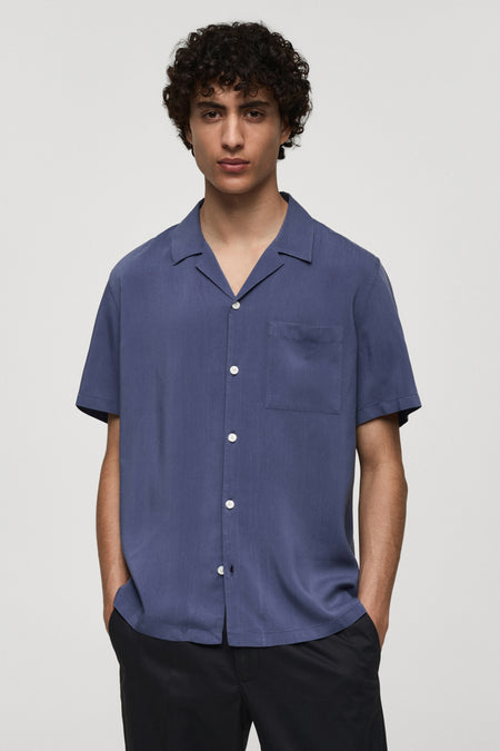 Hemd (lange mouwen) Blauw - Mango