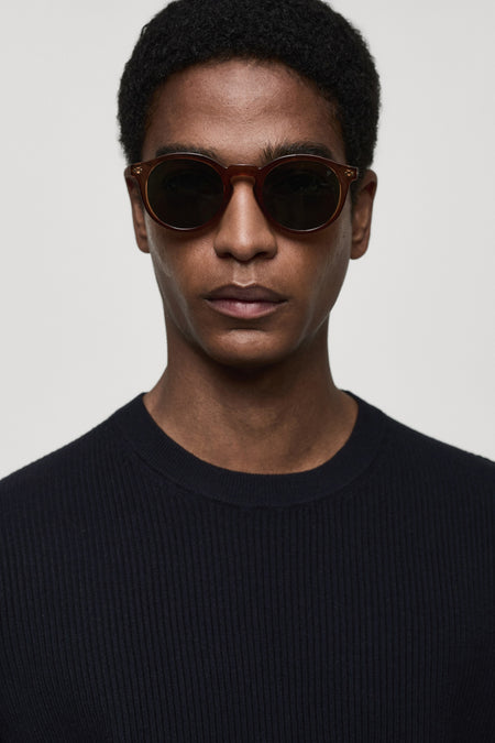 Pull met ronde hals - blauw