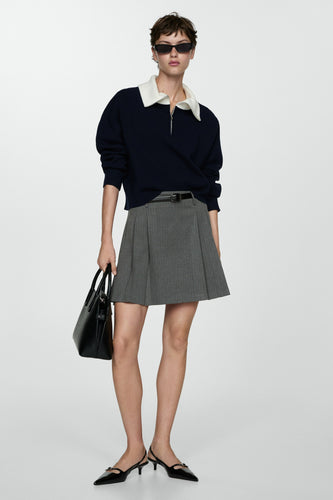 Korte rok - grijs - MANGO