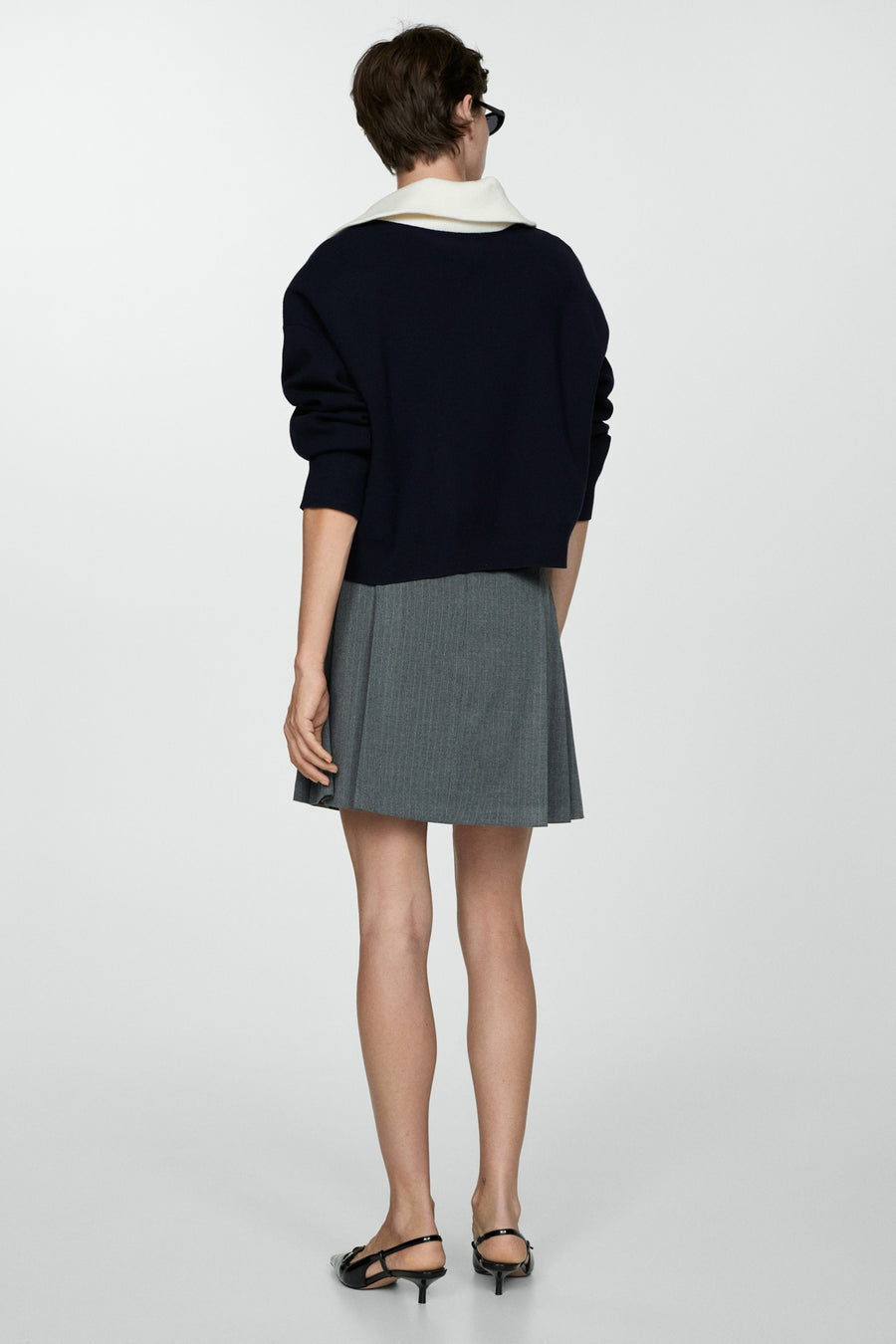 Korte rok - grijs - MANGO