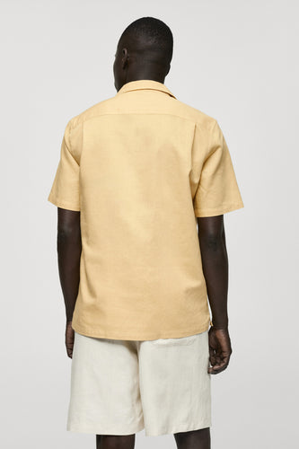 Chemise à manches courtes - jaune - MANGO