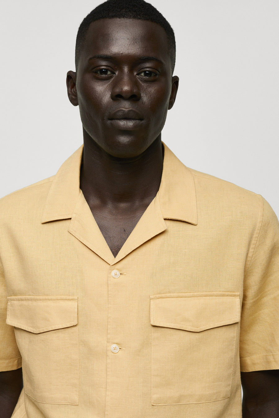 Chemise à manches courtes - jaune - MANGO