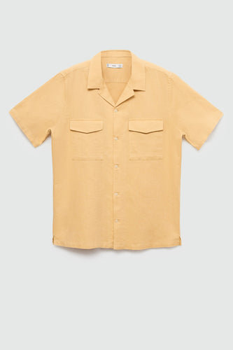 Chemise à manches courtes - jaune - MANGO