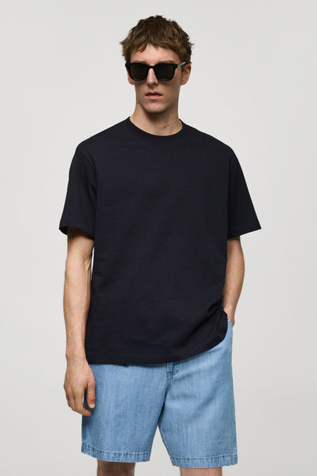 T-shirt (korte mouwen) Blauw - Mango