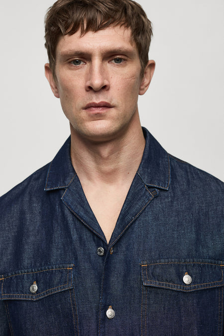 Jeanshemd - mid blue denim