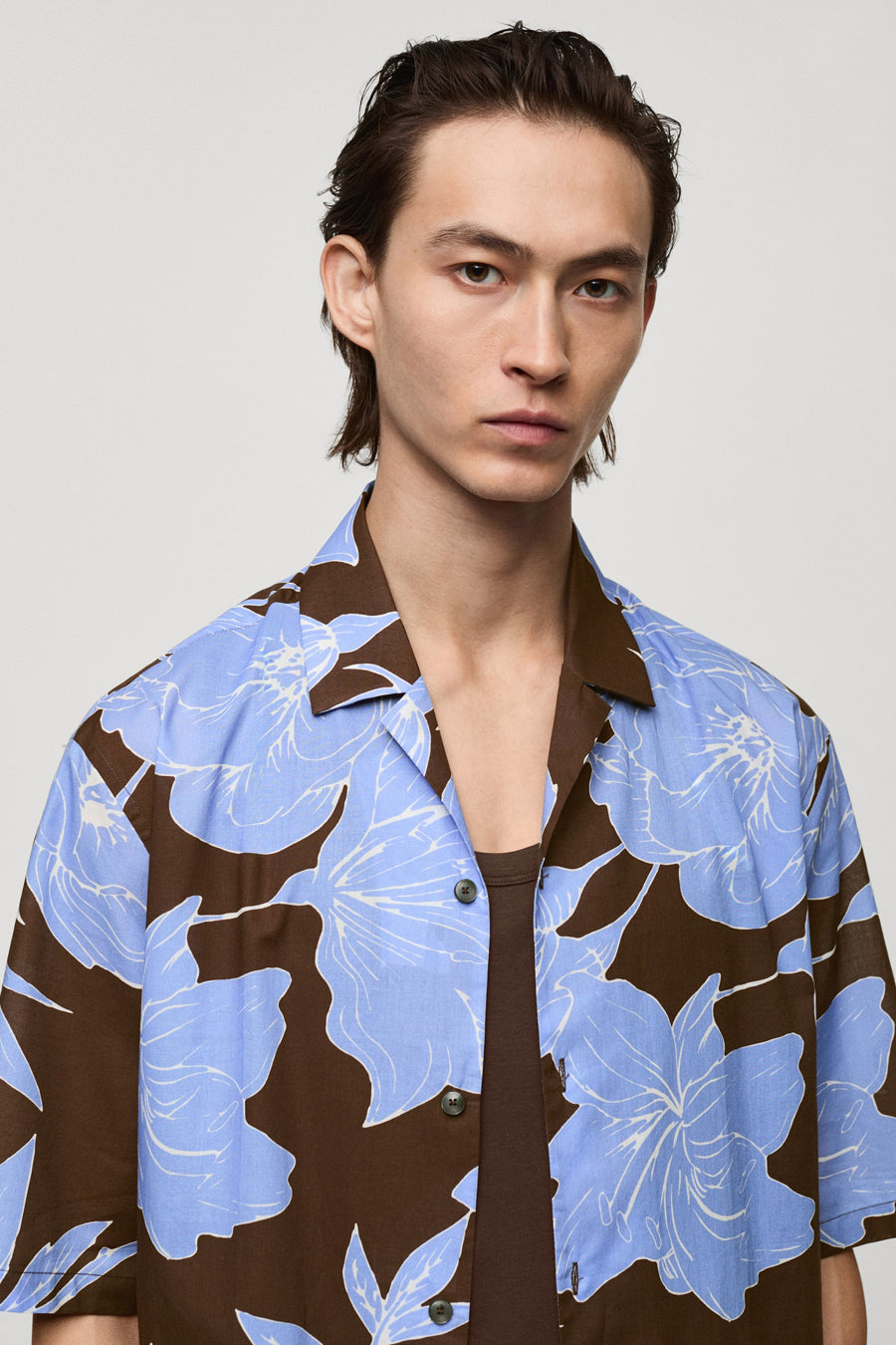 Chemise à manches longues - brun - MANGO