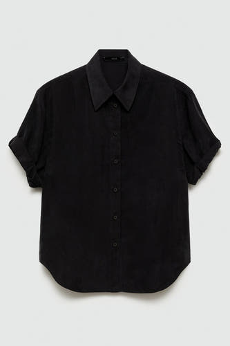 Blouse met korte mouwen - zwart