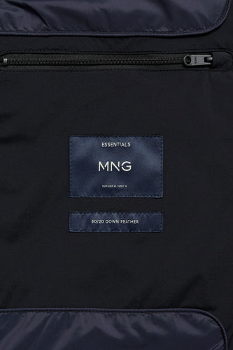 Korte jas - blauw - MANGO