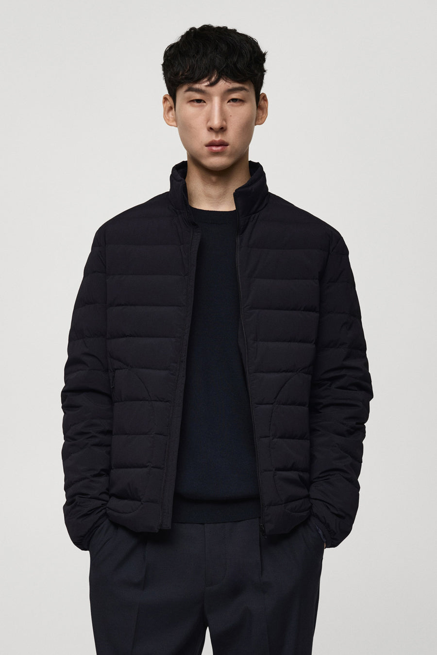 Korte jas - blauw - MANGO