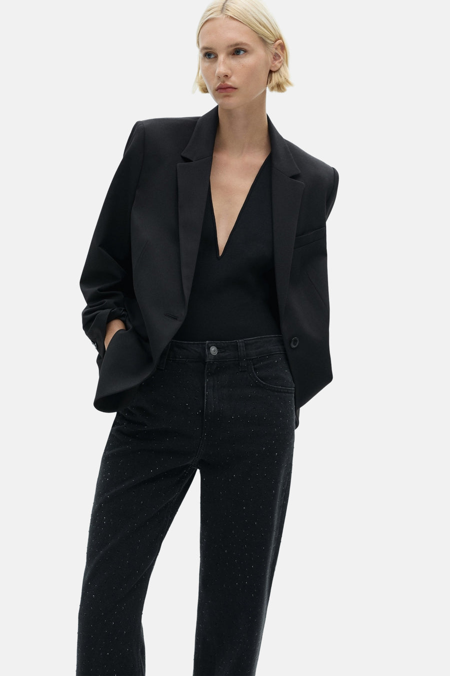 DIONI - dark grey denim - MANGO