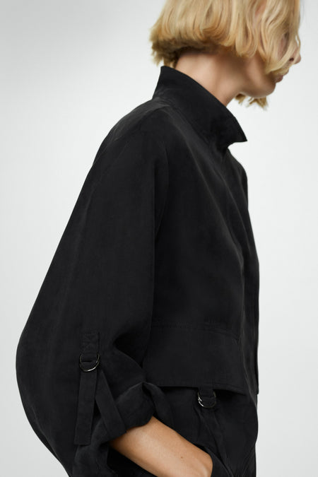 Korte jas zwart - MANGO