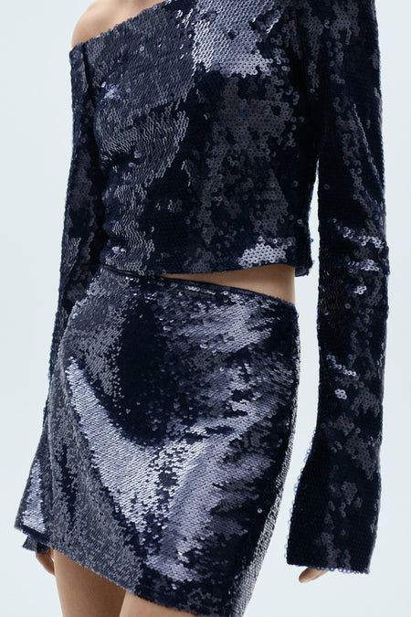 Rok (kort) Blauw - Mango