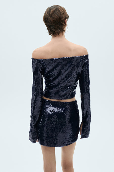 Rok (kort) Blauw - Mango