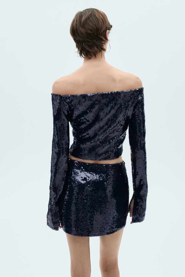 Rok (kort) Blauw - Mango