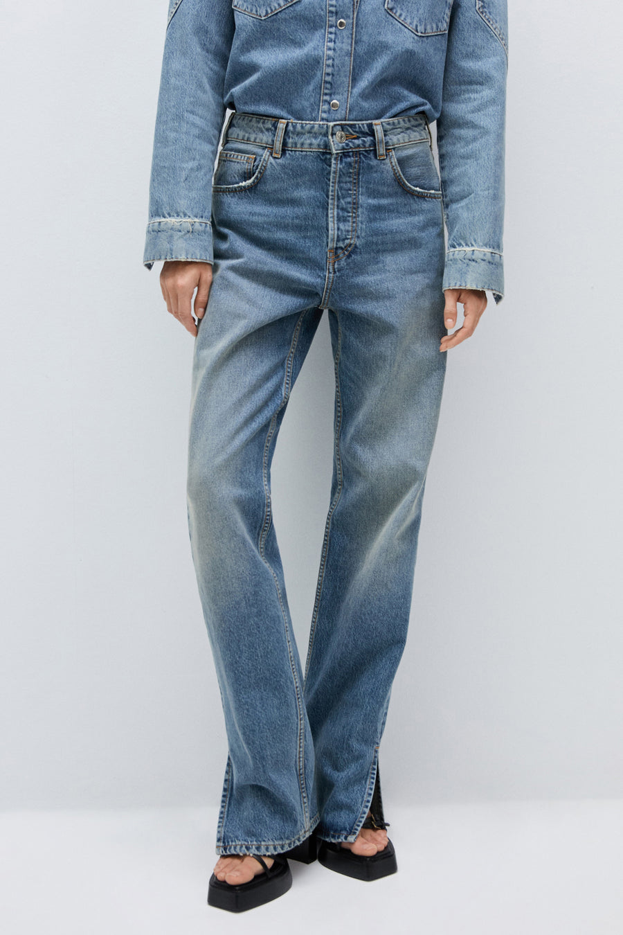 STELLA MANGO - mid blue denim - MANGO - 1