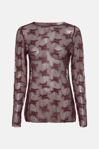 Blouse met lange mouwen - Bordeaux - Terra di Siena - 4