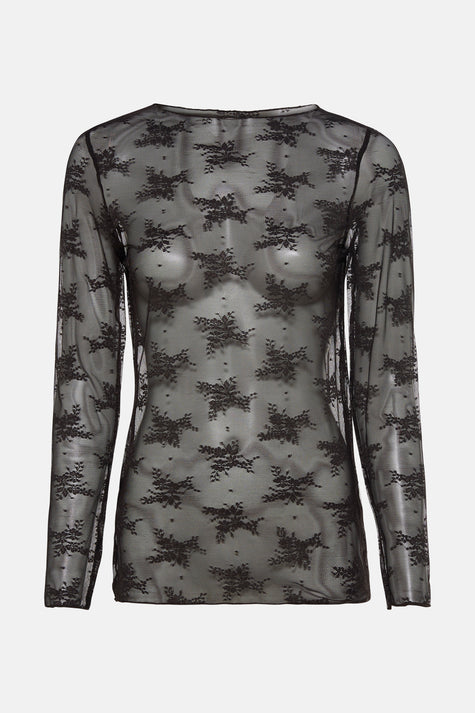 Blouse met lange mouwen - bruin