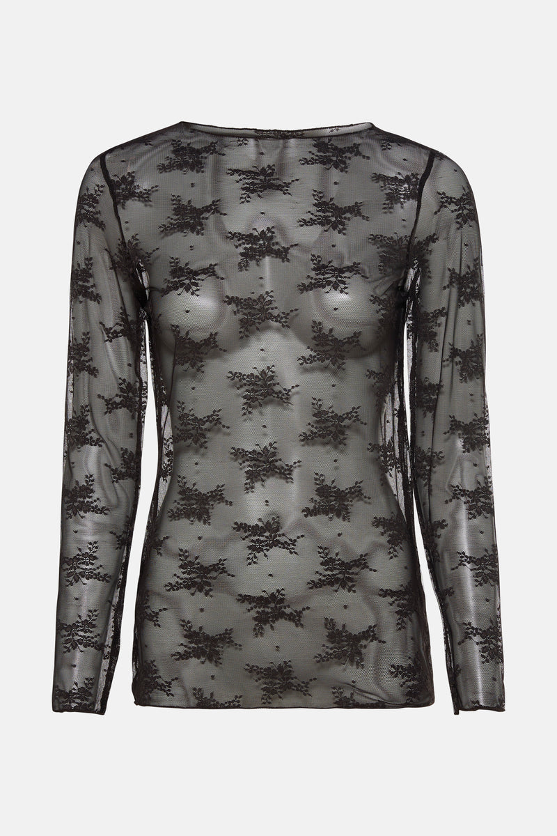 Blouse met lange mouwen - bruin