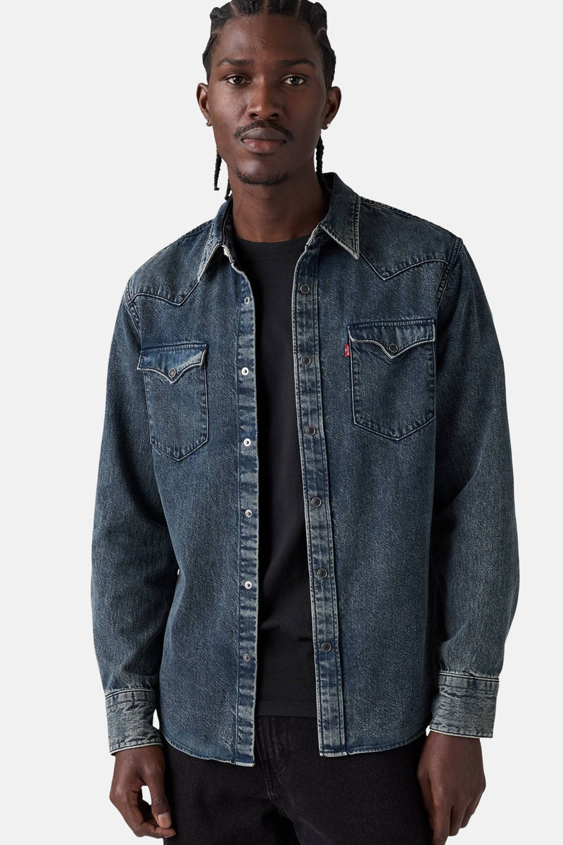 Chemise à manches longues - dark blue denim