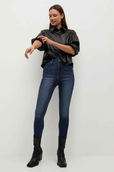 Skinny jeans - mid blue denim