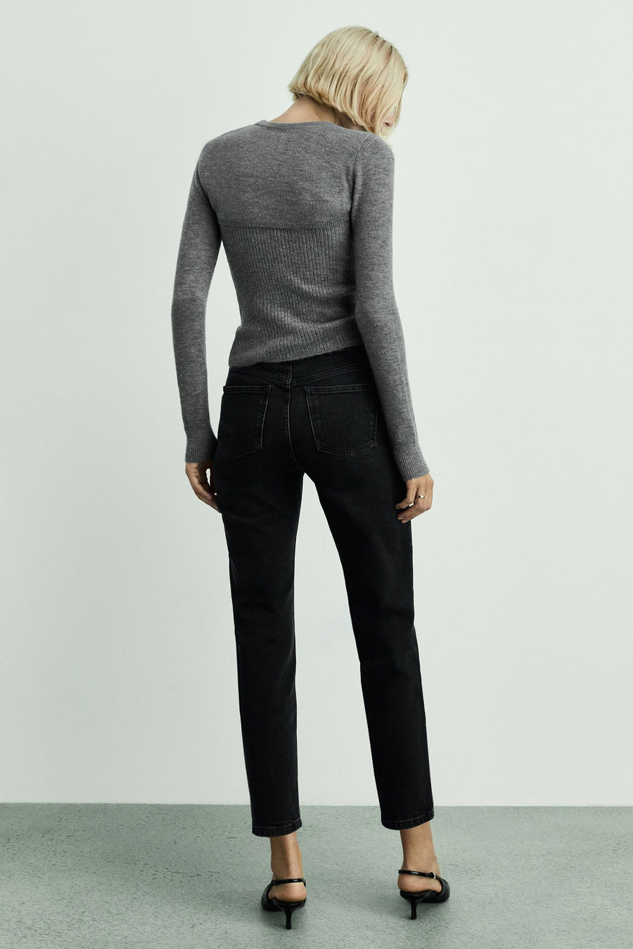 NEWMOM - dark grey denim - MANGO