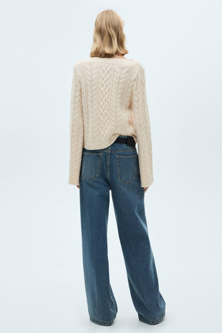 Pull col O Blanc - Mango