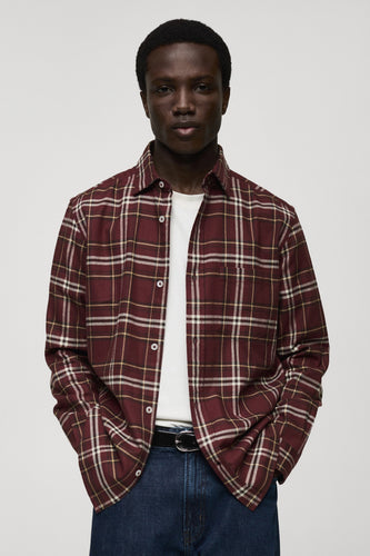Chemise à manches longues - Bordeaux